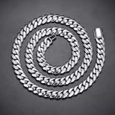 6-10mm Custom 925 Silver Miami Cuban Link Chain